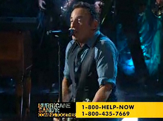 Bruce Springsteen, Hurricane Sandy Coming Together Bruce Springsteen, Hurricane Sandy Coming Together